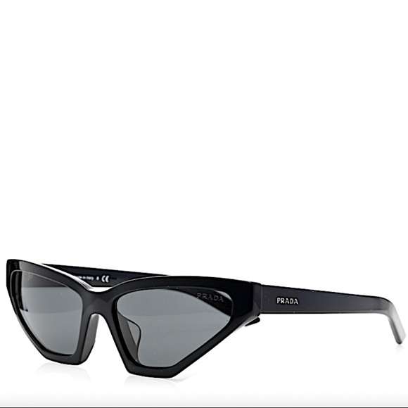 PRADA Faux black 57MM Cat Eye Sunglasses - Picture 1 of 10